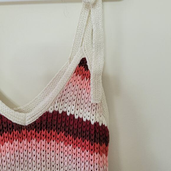 Zara Tie Strap Knit Midi Dress Small - Picture 6 of 7